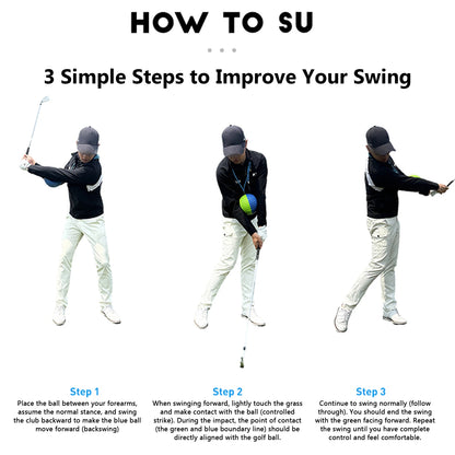 Golf Training Aid Ball with Tees Golf Ball Training Aid Adjustable Lanyard Posture Correction Swing Muscle Memory Trainer Aids