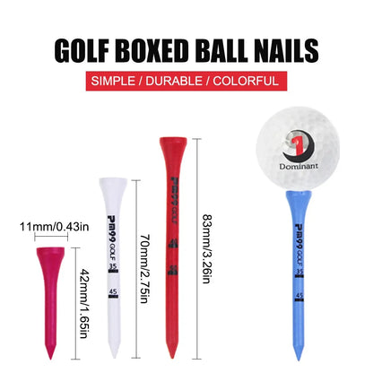 Golf Training Reduce Side Spin&Friction Professional Golf Ball Holder Golf Accessories Wood Golf Tees With Storage Case